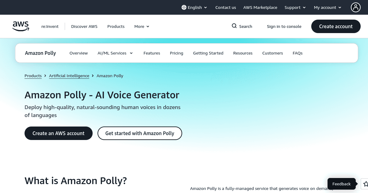 Amazon Polly banner