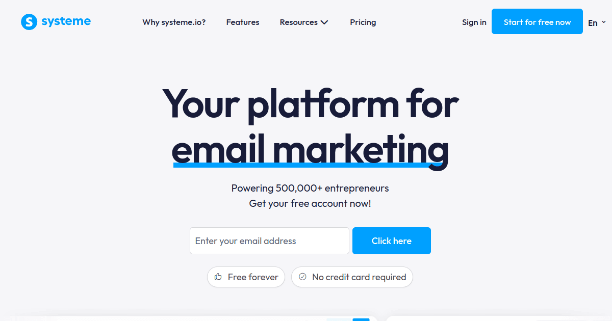 Systeme.io banner