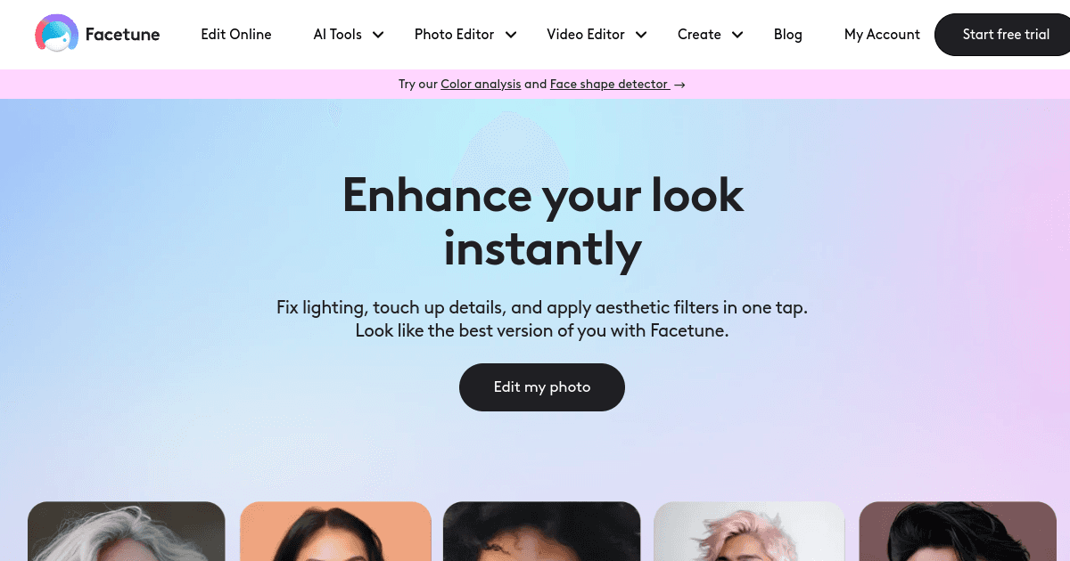 Facetune banner