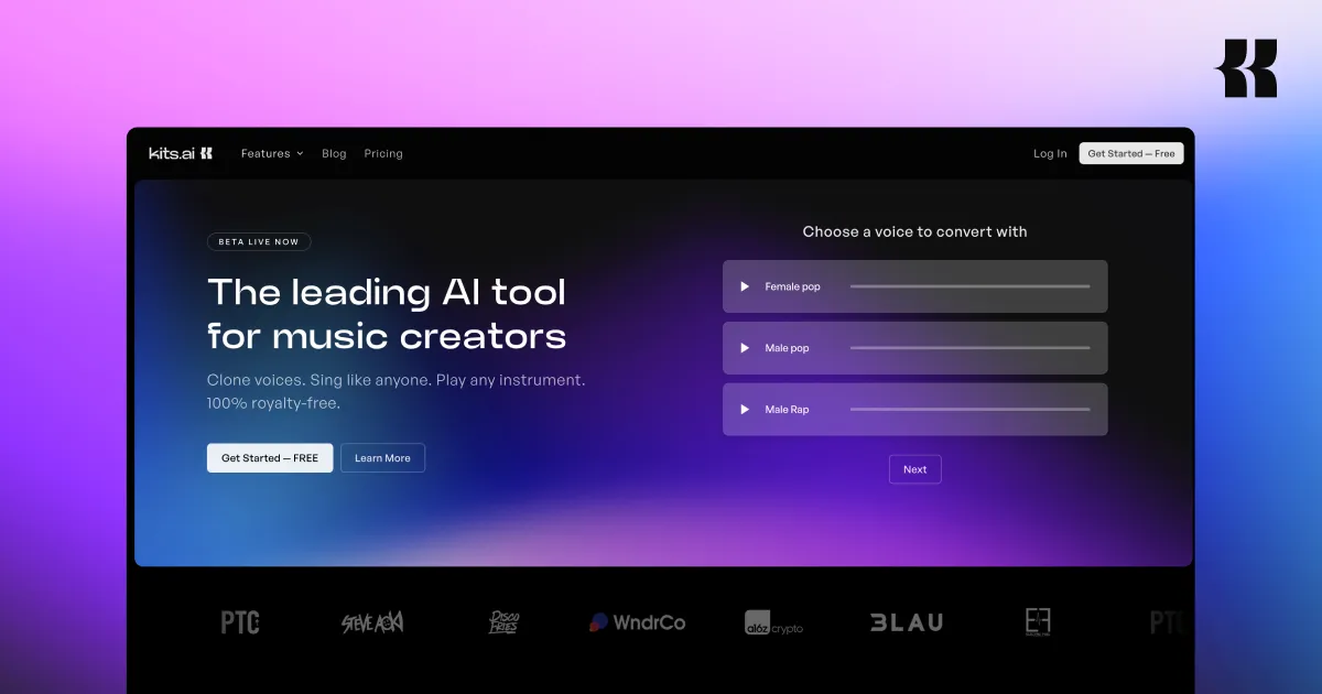 Kits.AI banner Kits.AI banner