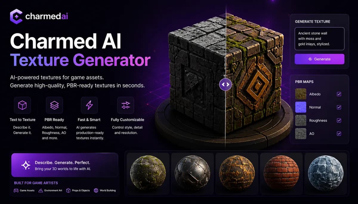 Charmed Ai Texture Generator banner Charmed Ai Texture Generator banner
